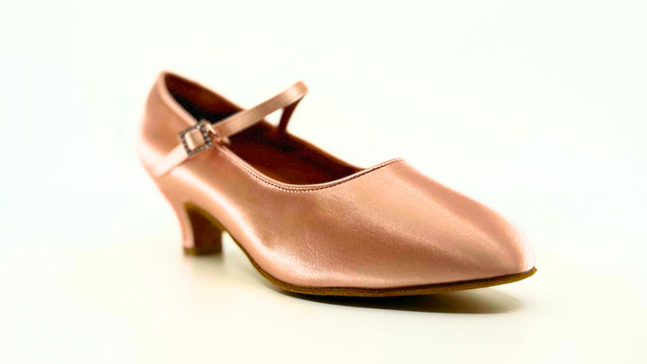 Premium ballroom dance shoes in peach Satin/silk for ladies and juvenile 